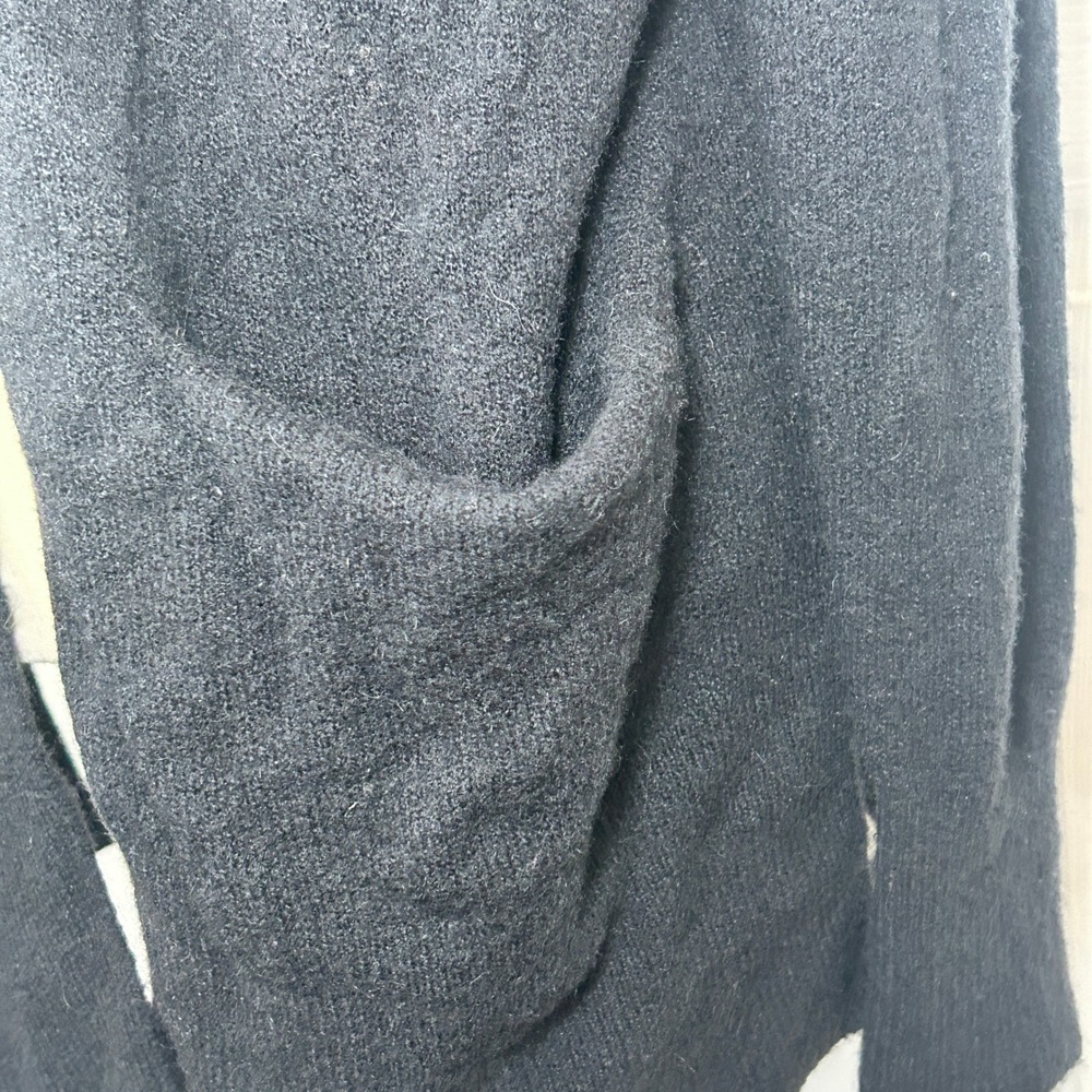 Madewell‎ Cozy Walker Cardigan Black Alpaca Wool with Pockets Size Small - Picture 3 of 8